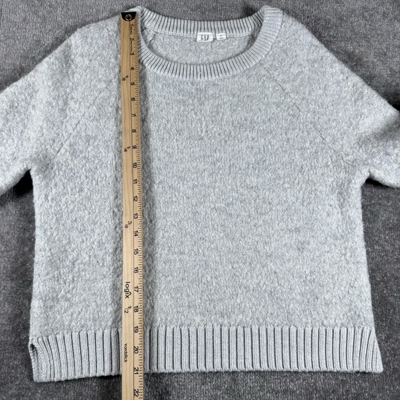 Gap Sweater‎ Women's Medium Gray Wool Blend Crew Neck Thick Heavy Cozy - Picture 6 of 6
